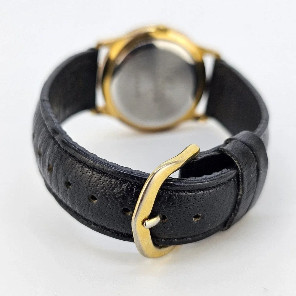 Relic Women Watch 32MM White Black Dial Black Leather Bands Up to 7